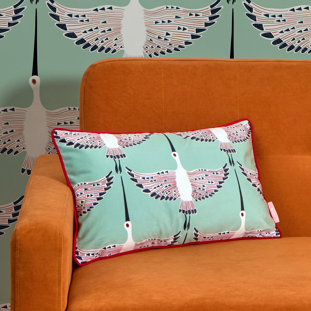 Ogata Kuren Bolster Cushion in Mint Green