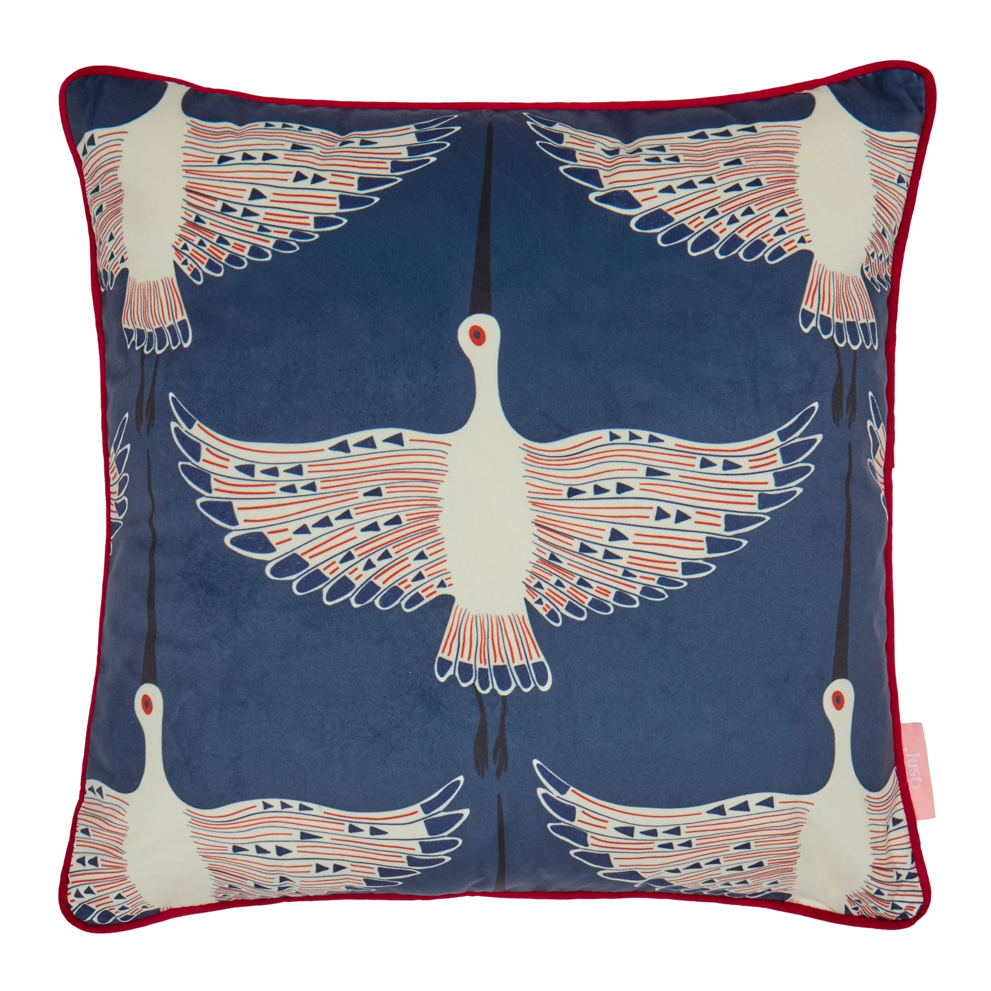 Ogata Kuren Square Cushion in Midnight Blue