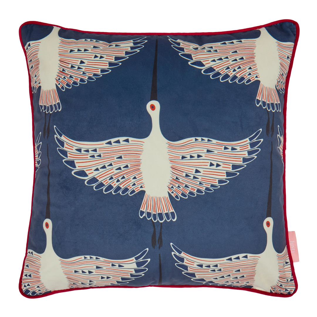 Ogata Kuren Square Cushion in Midnight Blue