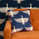 Ogata Kuren Square Cushion in Midnight Blue