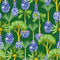Out of the Blue Wallpaper in Blue and Green on Green