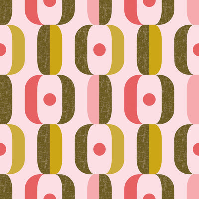 Oval-load Wallpaper in Candy Pink
