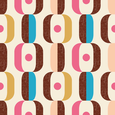 Oval-load Wallpaper in Double Cream