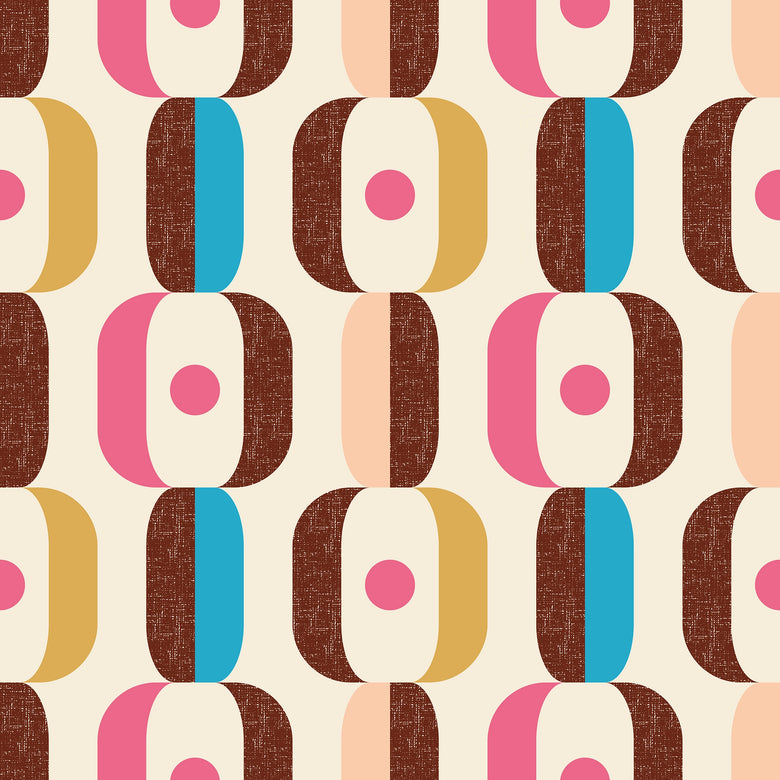 Oval-load Wallpaper in Double Cream