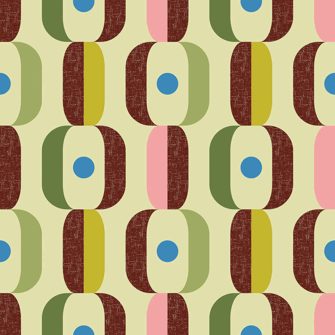 Oval-load Wallpaper in Light Avocado