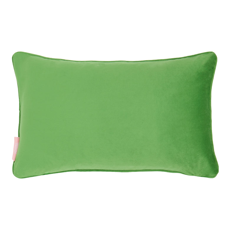 Painterly Hibiscus Dream Bolster Cushion in Oranges and Pinks