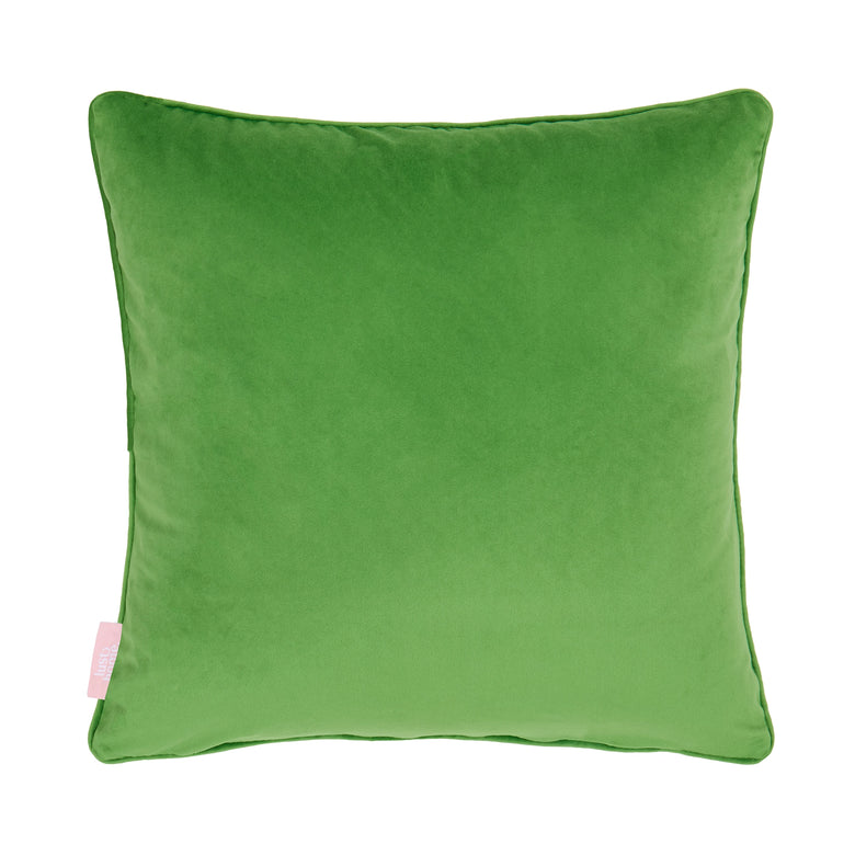 Painterly Hibiscus Dream Square Cushion in Oranges and Pinks