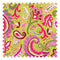 Paisley Party Fabric in Pink and Green on Lime