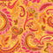 Paisley Party Wallpaper in Sunset Pinks on Sunrise Orange