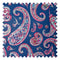 Paisley Passion Fabric in Cobalt Blue and Raspberry on Navy with Gold