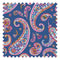 Paisley Passion Fabric in Cobalt Blue and Raspberry on Navy with Gold