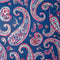 Paisley Passion Wallpaper in Cobalt Blue and Raspberry on Navy with Gold Foil
