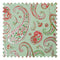 Paisley Passion Fabric in Greens and Raspberry on Sage with Gold