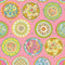 Paisley Platter Wallpaper in Multicoloured on Pink