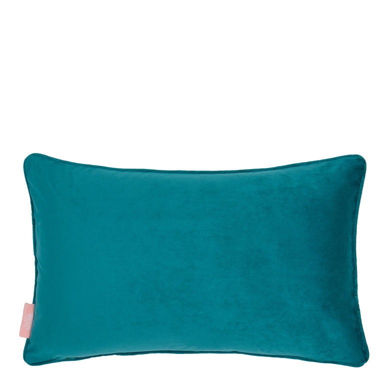 Pandora Bolster Cushion in Emerald, Teal and Ochre