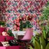 Pandora Wallpaper in Fuschia, Jade and Lime