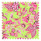 Petal Prowl Fabric in Hot Pink on Lime