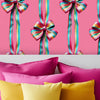 Put a Bow on it Wallpaper in Candy Pink