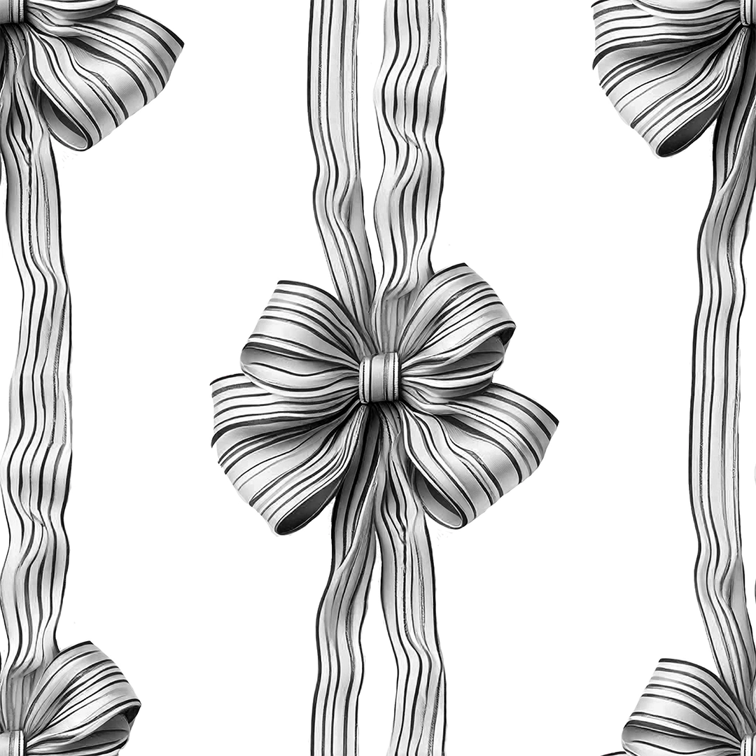 Put a Bow on it Wallpaper in Monochrome