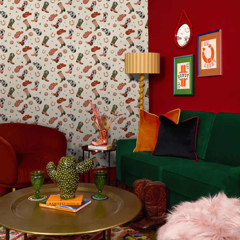 Rootin Tootin Wallpaper in Bronco Browns