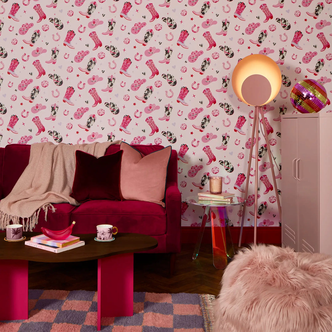 Rootin Tootin Wallpaper in Pickup Pinks