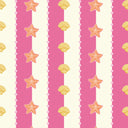 Seashell Stripe Wallpaper in Hot Pink and Cream