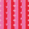 Seashell Stripe Wallpaper in Red and Hot Pink