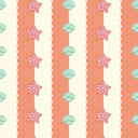 Seashell Stripe Wallpaper in Terracotta and Cream