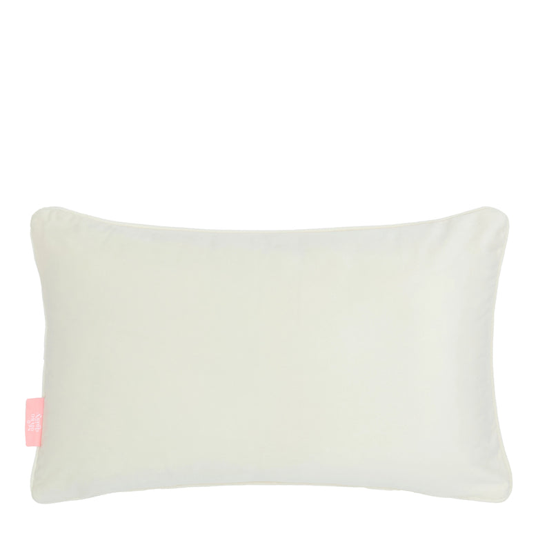 She's a Wildflower Bolster Cushion in Brights on Blue