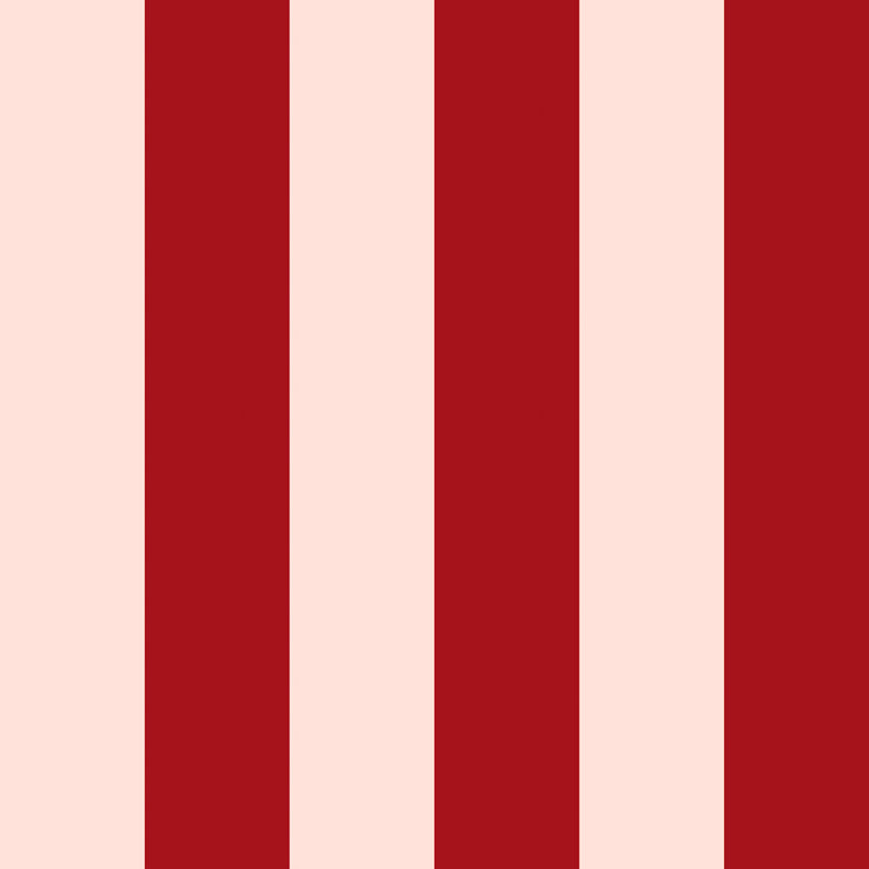 Signature Stripe Wallpaper in Candy Floss and Poison Apple