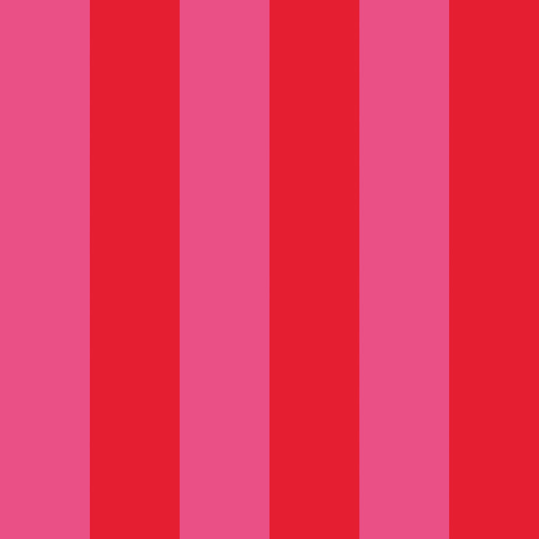 Signature Stripe Wallpaper in I'm Blushing Pink and Poison Apple Red