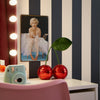 Signature Stripe Wallpaper in Silent Cave and Gluten Free