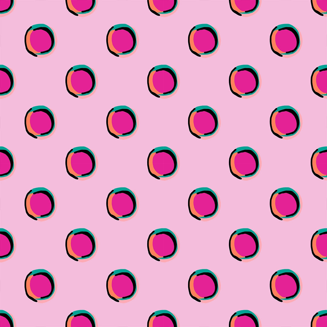 Splotch Wallpaper in Candy Pink