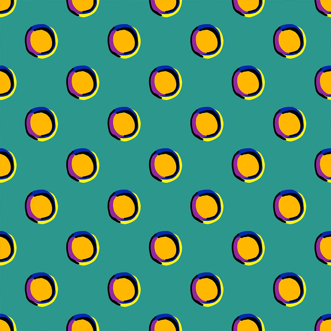 Splotch Wallpaper in Teal