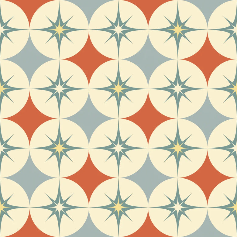 Sample of Starstruck Wallpaper in Buttercream, The Running Fox and Seas the Day