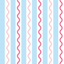 Straight and Wiggle Wallpaper in Sky Blue and Hot Pink