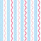 Straight and Wiggle Wallpaper in Sky Blue and Hot Pink