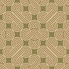 Sample of Take The Biscuit Wallpaper in Vanilla and Butterscotch on Olive Green (50cm x 50cm)