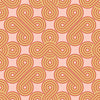 Thumbnail of 70s geometric wallpaper in mustard, red and subtle pink colourway 