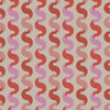 Sample of The Hippie Shake Wallpaper in Vintage Pink and Poison Apple (50cm x 50cm)