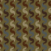 The Hippie Shake Wallpaper in Walnut and Teal on Wasabi