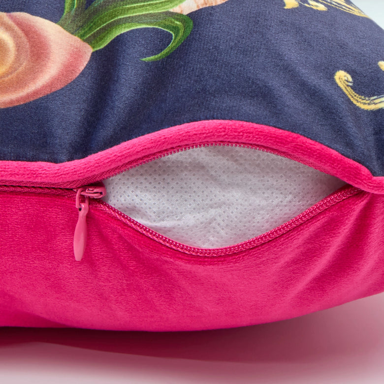 Treasure Chest Bolster Cushion in Deep Ocean Navy