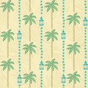 Tropical Thai Stripe Wallpaper in Golden Sunset