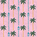 Tropical Thai Stripe Wallpaper in Sunrise Pinks
