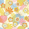 Tropical Treat Wallpaper in Yellow, Blue and Orange