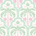 Tropical Vibes Wallpaper in Pink and Mint