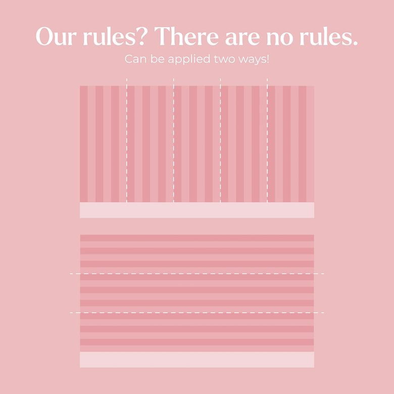 Signature Stripe Wallpaper in Candy Floss and Poison Apple