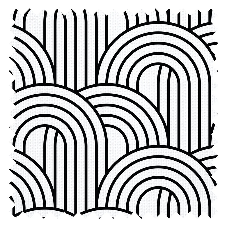 Wave After Wave Fabric in Monochrome