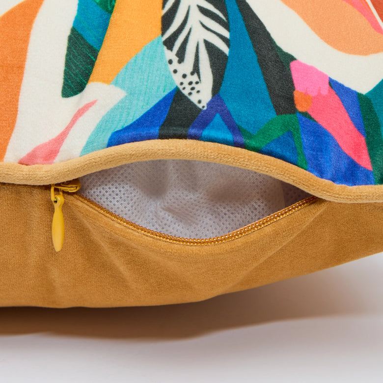 Welcome to Paradise Square Cushion in Brights