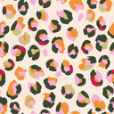 Wild Thing Wallpaper in Pink and Orange on Cream